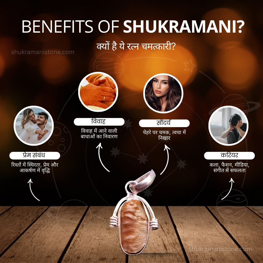 Original Shukramani Stone in Silver Pendant